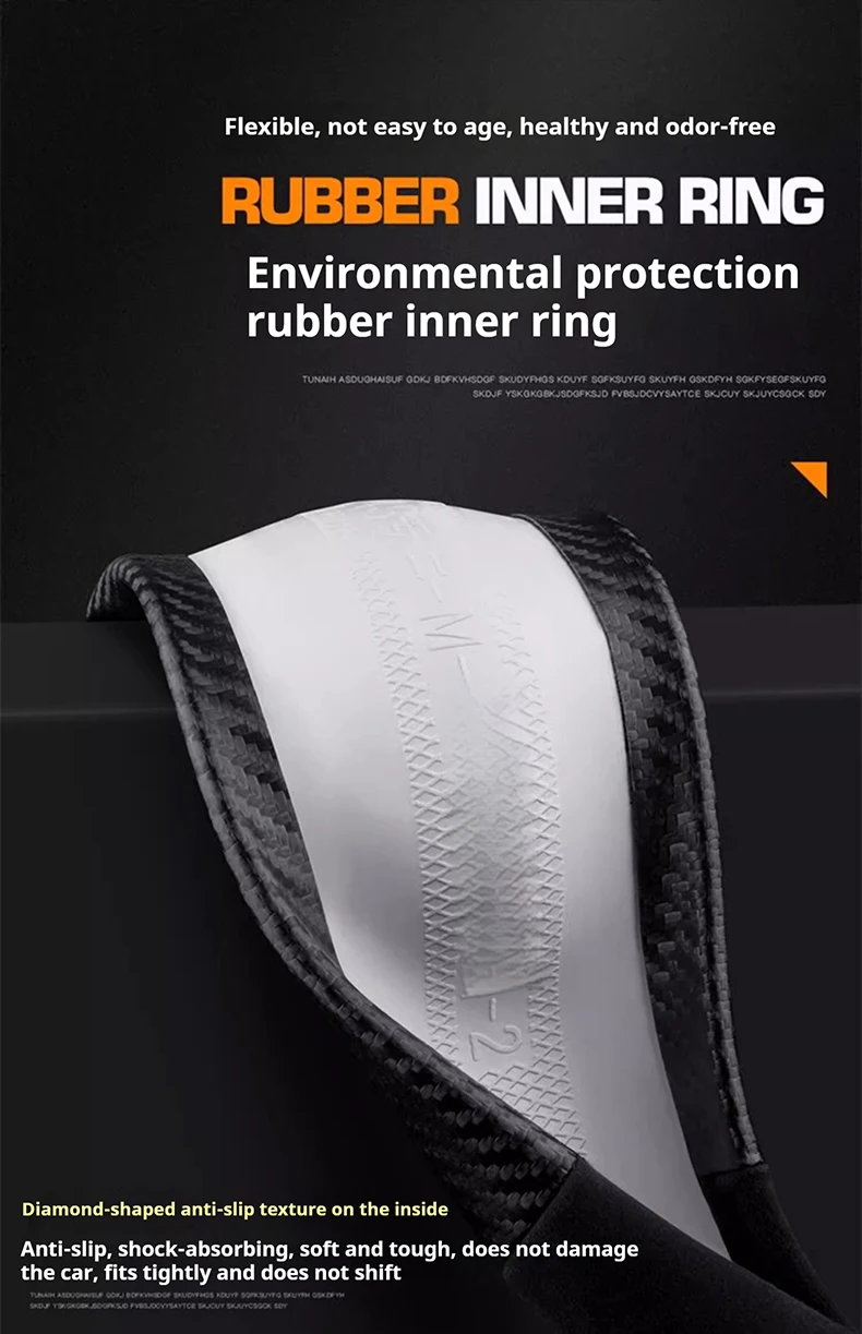 For Kia K5 Sportage Picanto Xceed Rio Cerato Soul Carens Seltos Carbon fiber Suede Car Steering Wheel Cover Auto Accessories