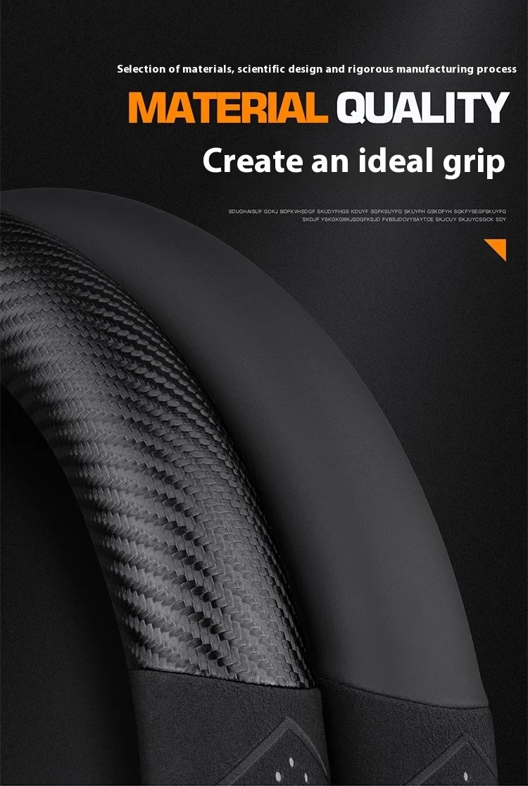 For Kia K5 Sportage Picanto Xceed Rio Cerato Soul Carens Seltos Carbon fiber Suede Car Steering Wheel Cover Auto Accessories