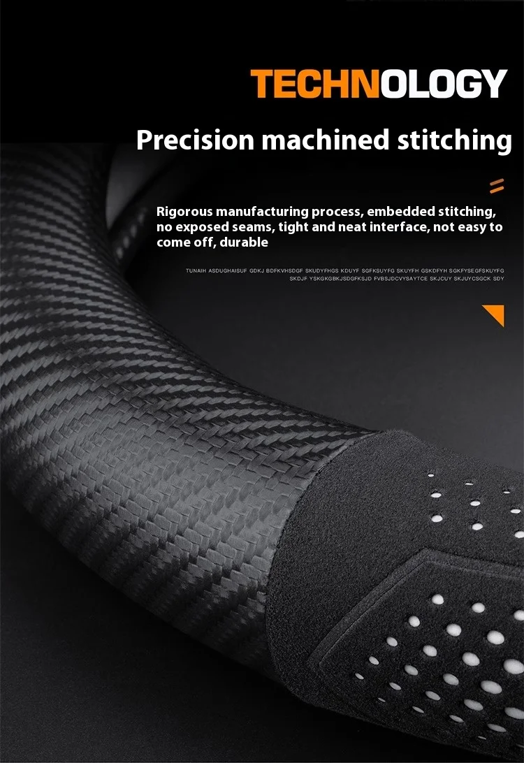 For Kia K5 Sportage Picanto Xceed Rio Cerato Soul Carens Seltos Carbon fiber Suede Car Steering Wheel Cover Auto Accessories