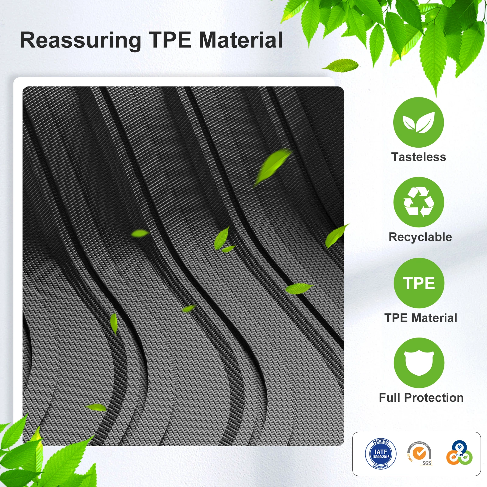 Sambee Left Drive for Leapmotor T03 EV 2024 -2026 Car Floor Mats Trunk Pad TPE 3D Foot Mat Odorless Tray Anto Accessories Black