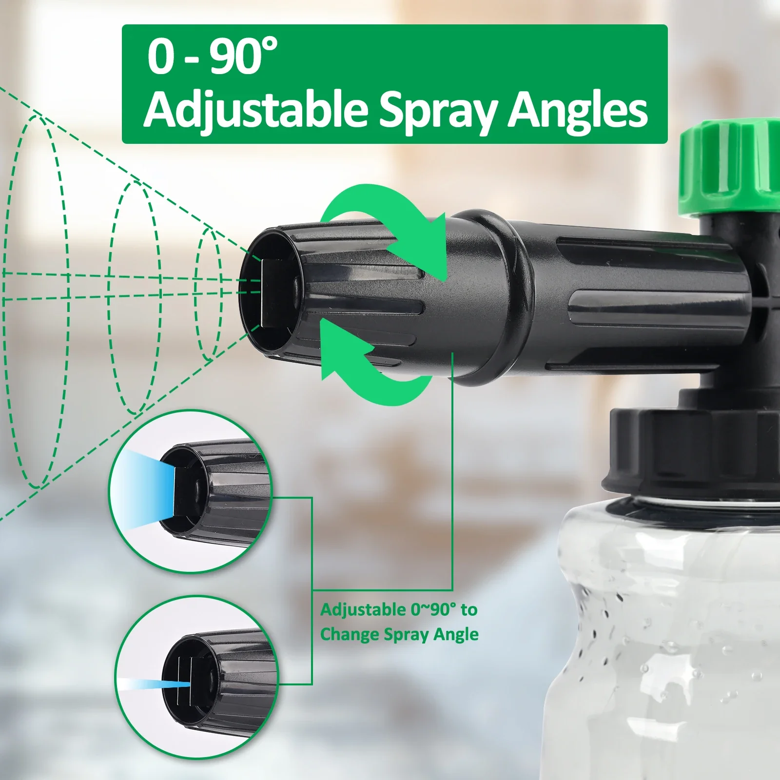 Pressure Washer Foam Cannon Foam Generator Snow Foam Lance with 1/4” Quick Connector for Portland Husky Ryobi Greenwork