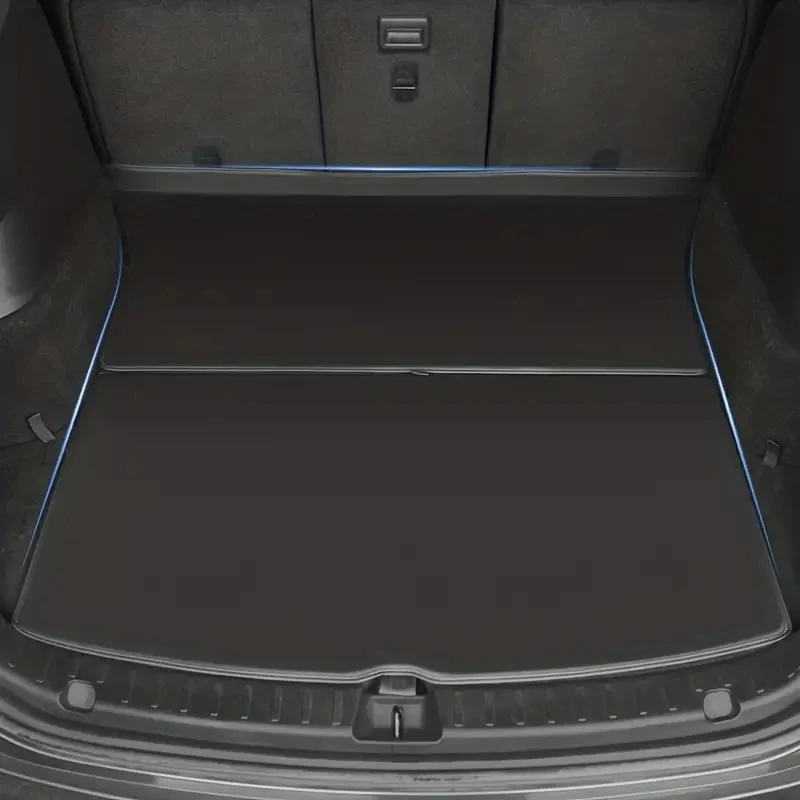 For Tesla Model Y Model 3 Highland Leather Trunk Mats Rear Seat Back Protector Pad Backrest All Weather Liner Pet Anti-kick Pad