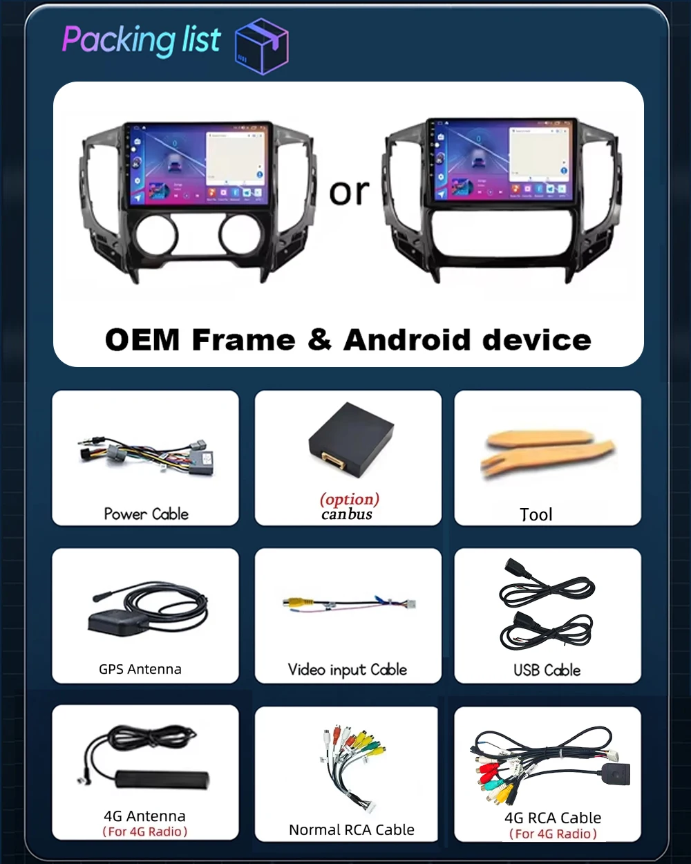 Android Autoradio For Mitsubishi Pajero Sport 3 L200 5 Triton 3 2015- 2019 Car Radio Carplay GPS Navigation Stereo Player WIFI