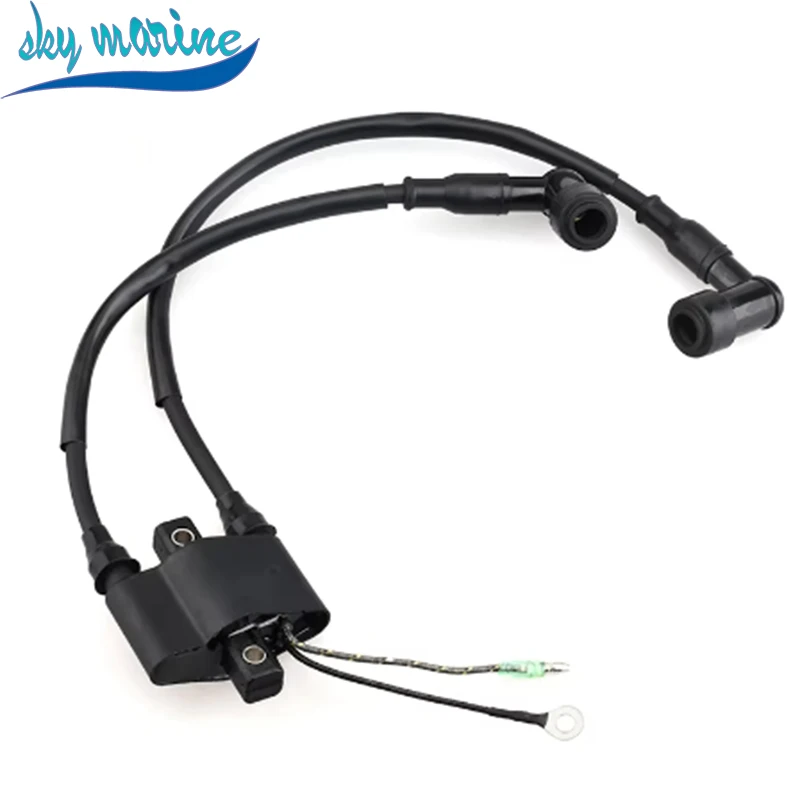 3A0-06048 Ignition Coil For Tohatsu Mercury Outboard Motor Parts 25 30HP 3A0-06048-1 160643 8M0047311 with Plug Cap