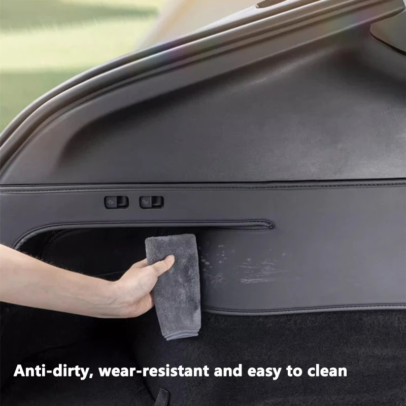 Rear Trunk Both Side Guards For Tesla Model Y PU Leather Surface Corner Protection Cover Cargo Liner Protector Anti-dirty Pads