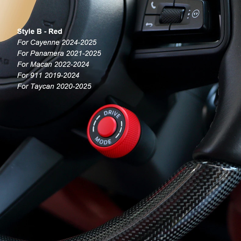 For Porsche Cayenne/Panamera 2017-2025 Macan/911/718 2016-2024 Taycan 20-25 Multicolour Steering Wheel SC Ejection Knob Button