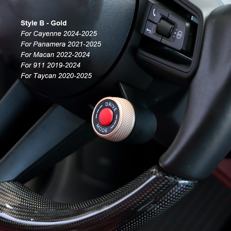 For Porsche Cayenne/Panamera 2017-2025 Macan/911/718 2016-2024 Taycan 20-25 Multicolour Steering Wheel SC Ejection Knob Button