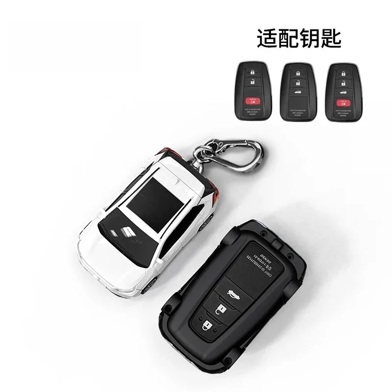 For Toyota Rav4 Model Key Case for Toyota Prius Camry Corolla CHR C-HR RAV4 Land Cruiser Prado Key Cover Fob Keychain Holder Bag
