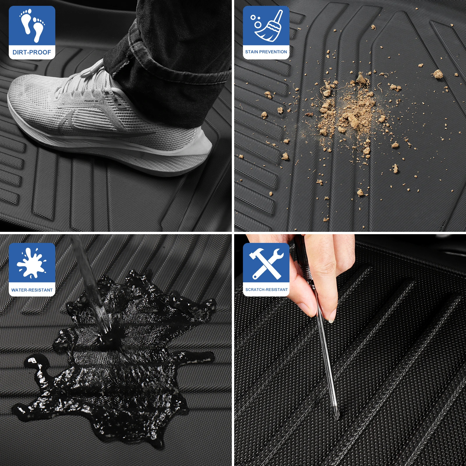 Smabee Left Drive for Mazda CX-5 CX5 2017-2024 2025 US Version TPE Car All -Weather Floor Mats Cargo Liner Trunk Pad Accessories