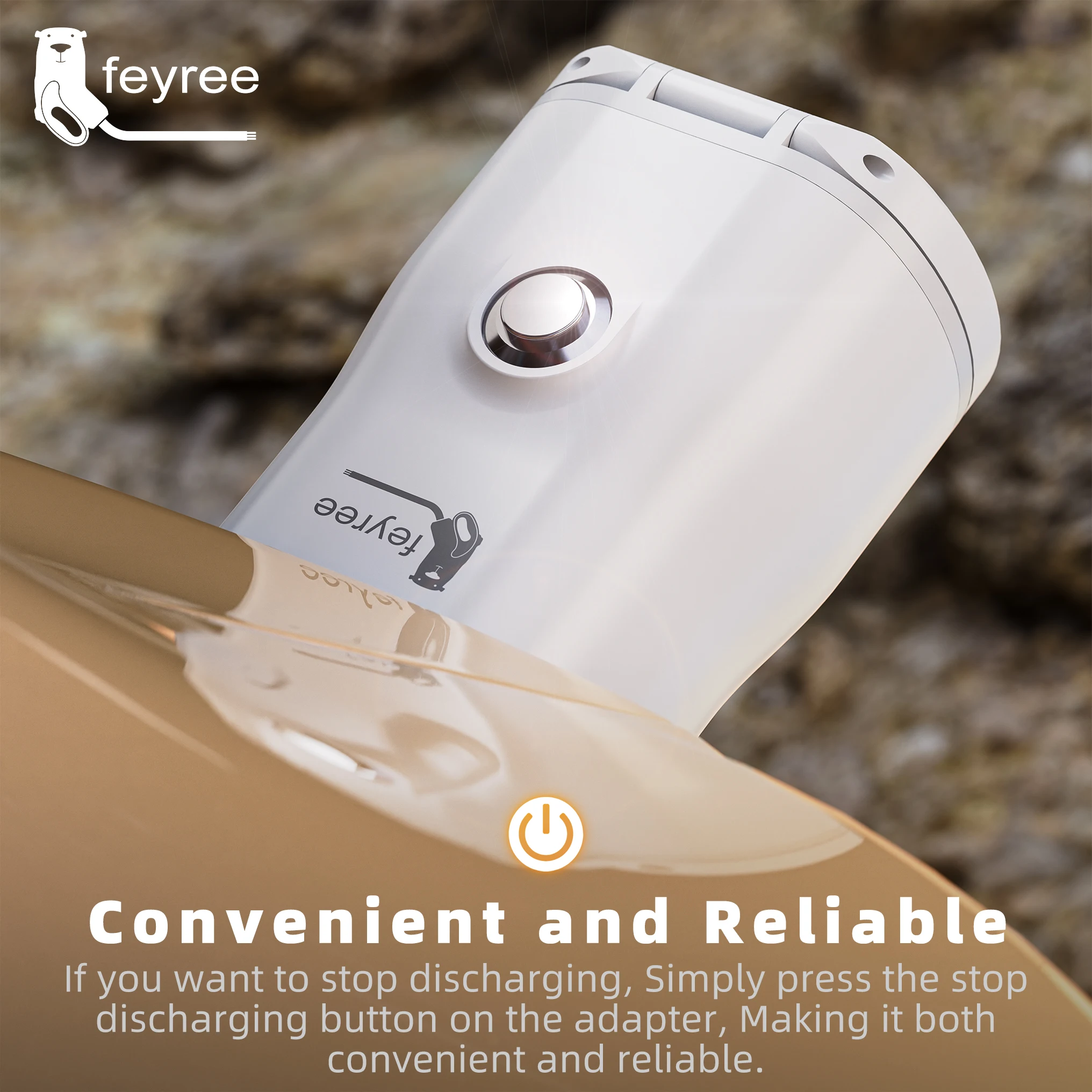 Feyree Type2 V2L Discharger Adapter for MG/Kia/Hyundai/Chinese EVs, Vehicle to Load Power Converter and Safety Switch for Campin