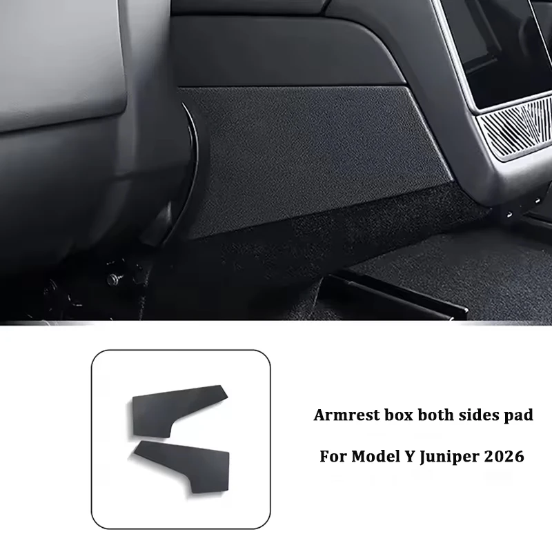 For Tesla Model Y Juniper 2026 Rear Center Console Air Vent Anti-Kick Pad TPE Armrest Rear Anti Dirty Panel Protection Cover Mat