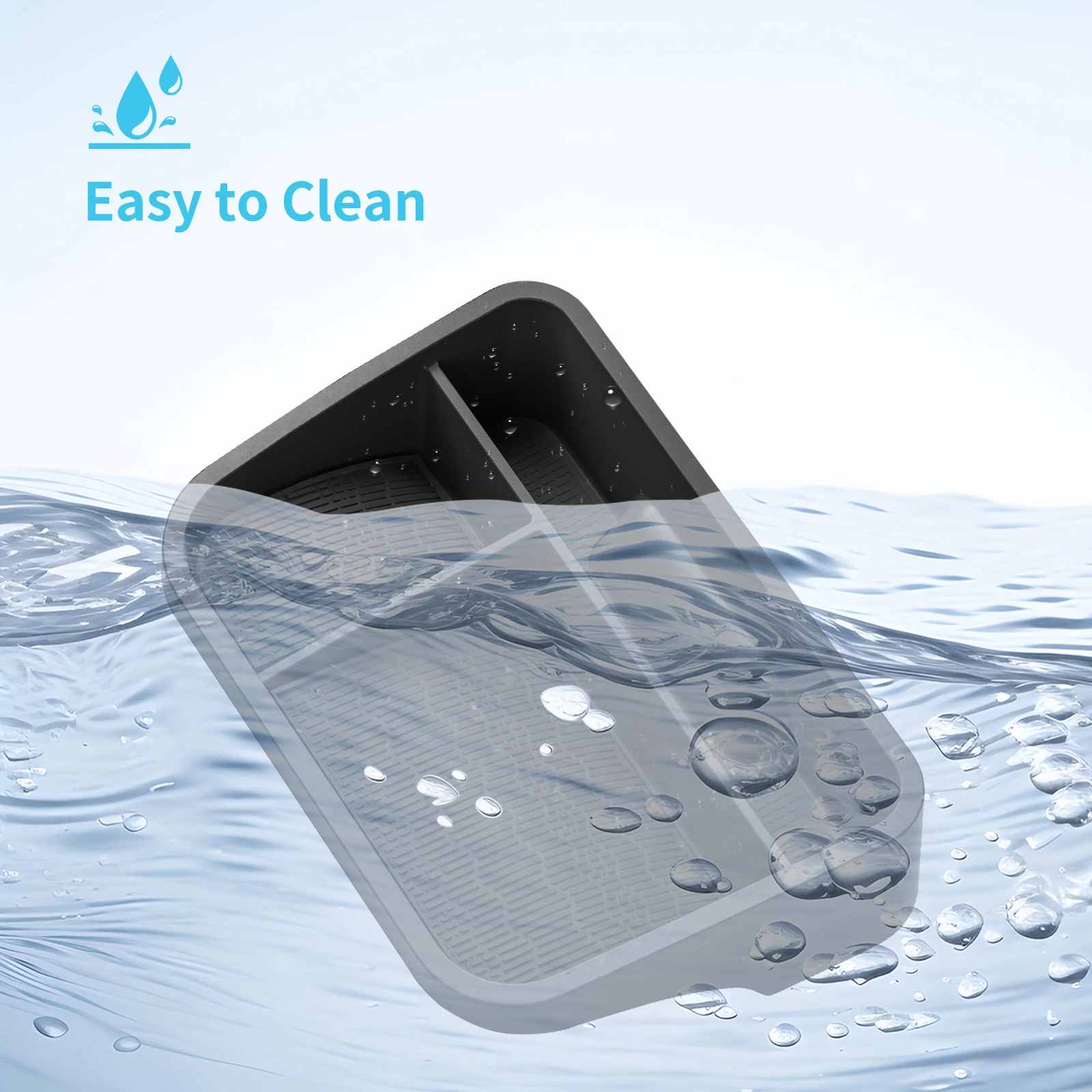 Smabee for BYD ATTO3 ATTO 3 YUAN PLUS 2025 2026 Dashboard Tray Organizer Display Screen Rear Storage Box Car Accessories Black