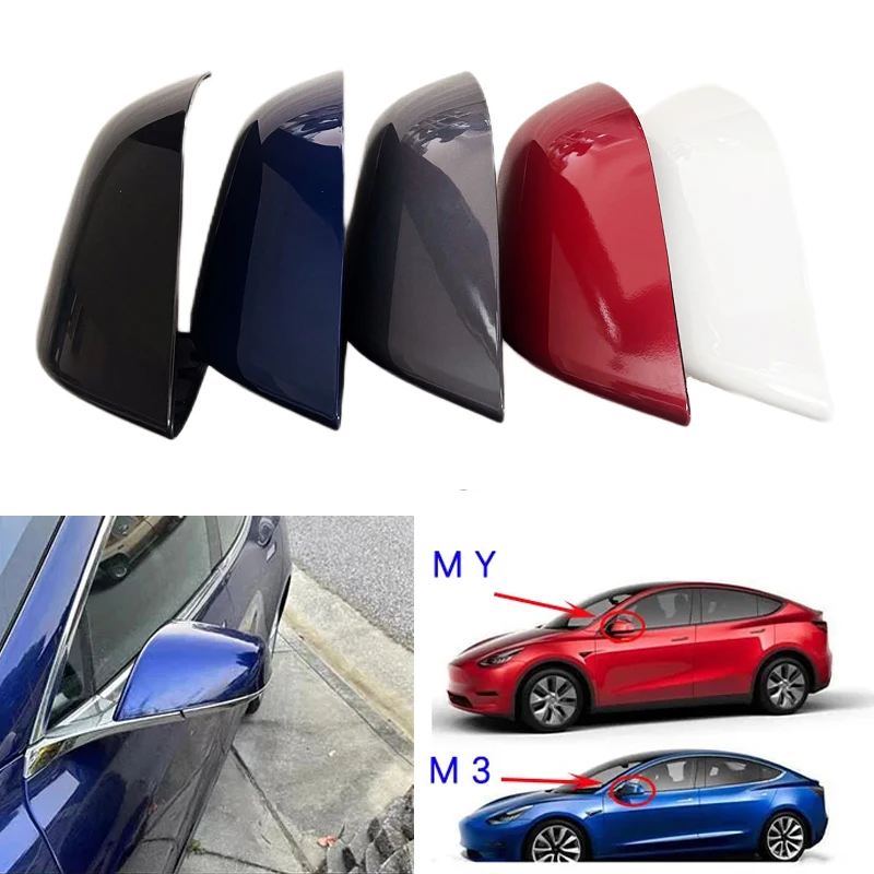 NEW For Tesla Model 3/Y Highland Rearview Mirror Cover Exterior Accessories Door Side Housing Rear View Mirror Shell Replacement