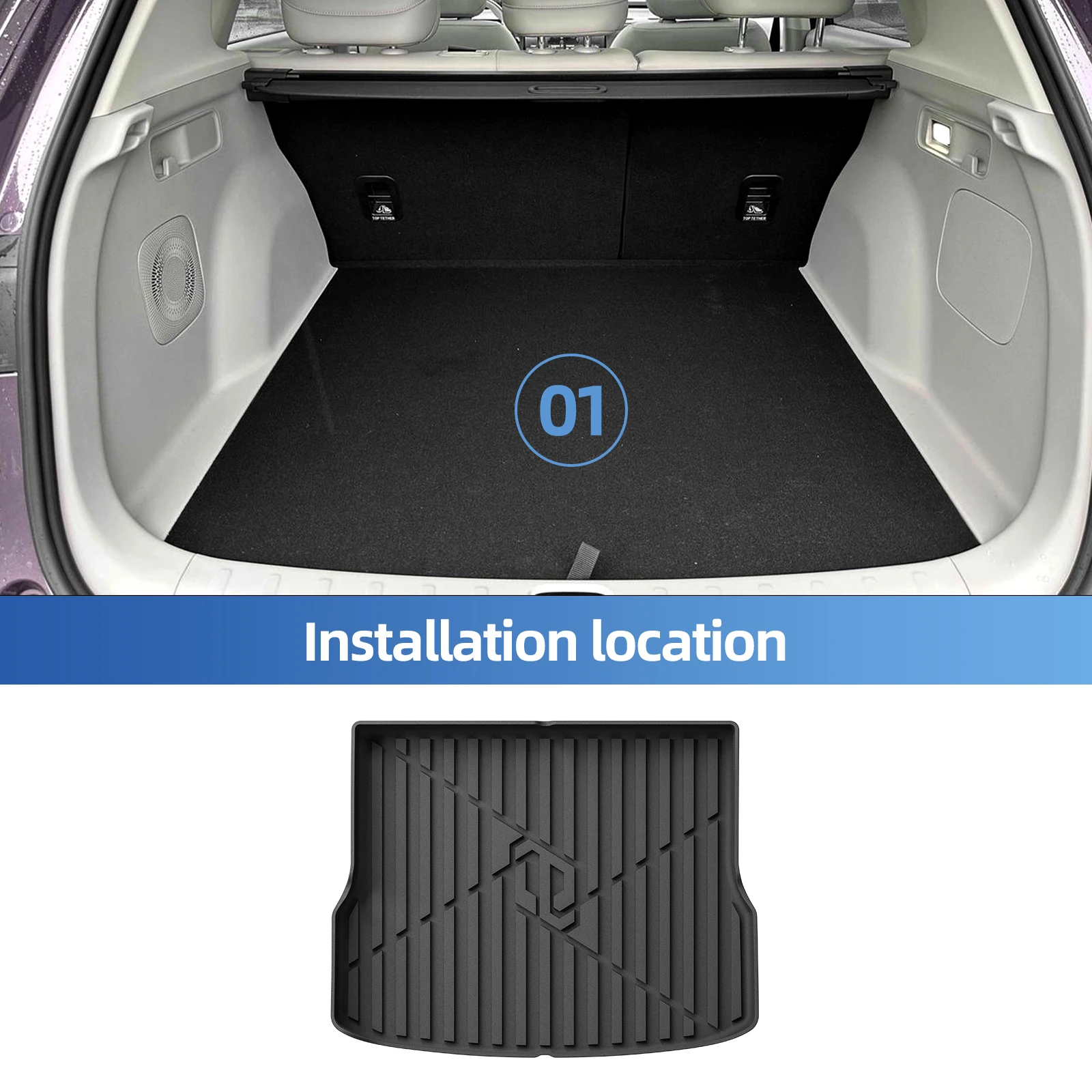 Smabee for Leapmotor B10 2025 2026 Car Floor Mats Cargo Liner Trunk Pad TPE 3D Foot Mat Waterproof All Weather Accessories