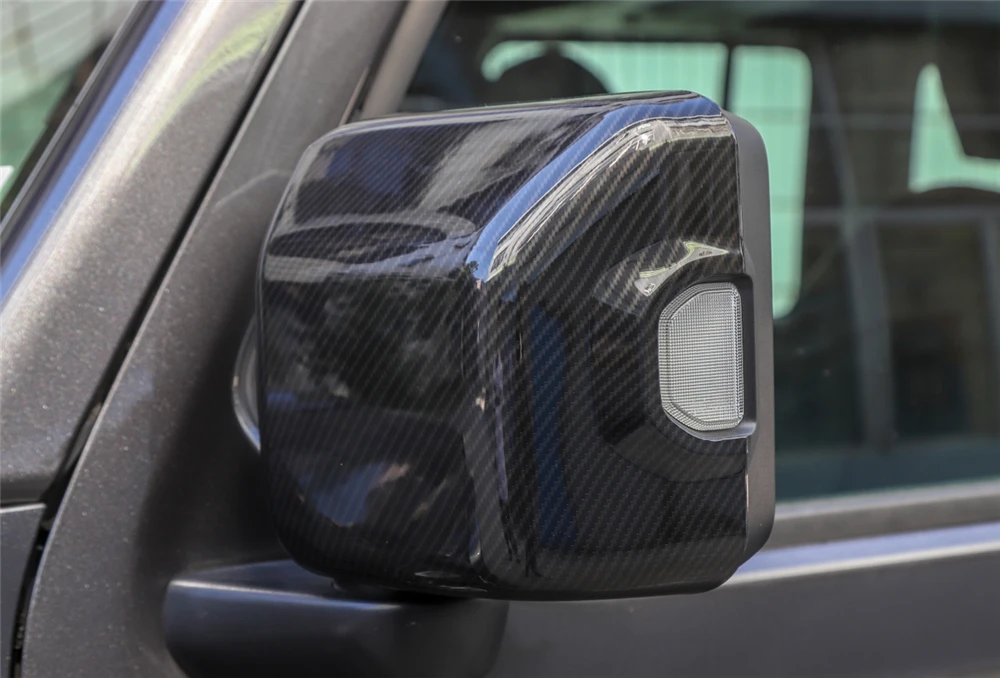 Car Rearview Mirror Protector Cover Side Mirror Shell with Ligtht Model for Jeep Wrangler JL 4XE 2018-2024 Exterior Accessories