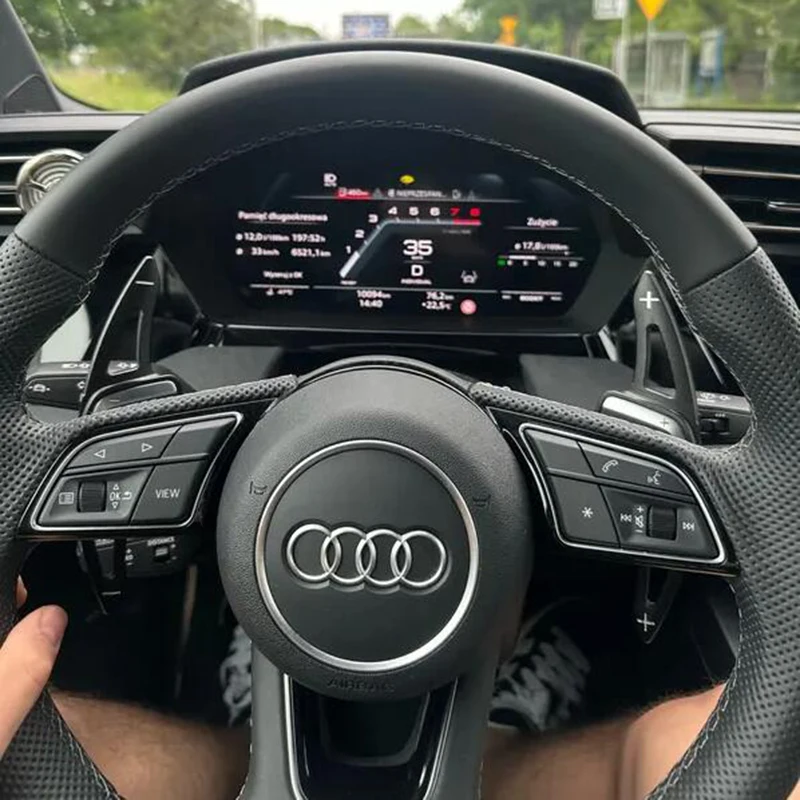 Aluminum Steering Wheel Paddle Shifter Extension For Audi A3(Type 8Y) 2019+ A1 A6(C8) A7 A8 S6 S7,2020+ A4/S4 (B9) S8 S4,2021+