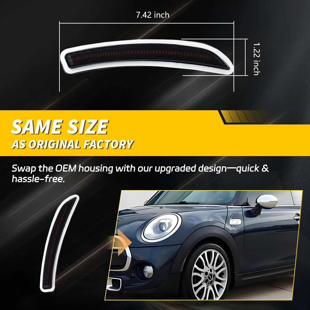 Front Or Rear Corner Side Marker Light Turn Signal Light Turn Warning Light With LED For 2014-2019 Gen3 MINI Cooper F55 F56 F57