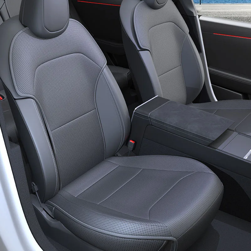 Car Seat Mats For Tesla Model YL /Y Juniper 3 Highland Breathable All Season Back Seat Pad Protector Covers Nappaleather Cushion