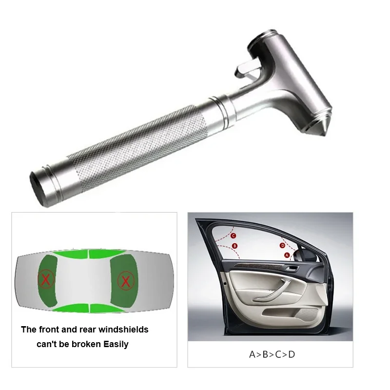 Car Safety Hammer Window Breaker Seat Belt Cutter Emergency Escape Tool Vehicle Rescue Life Saving Kit Survival Essential