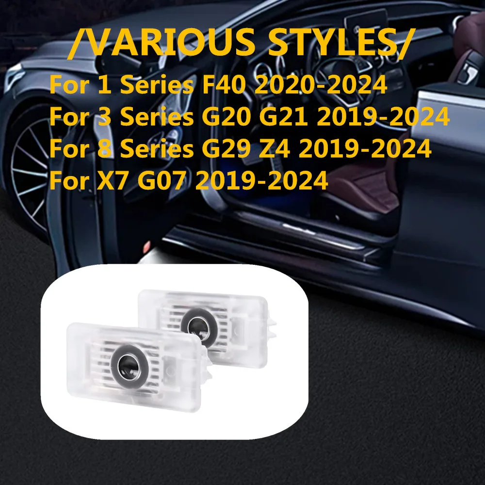2x For BMW 1 3 8 Series G20 G21 F40 Z4 G29 X7 G07 2019 - 2024 LED Car Door Logo Projector Ghost Shadow Welcome Light Accessories