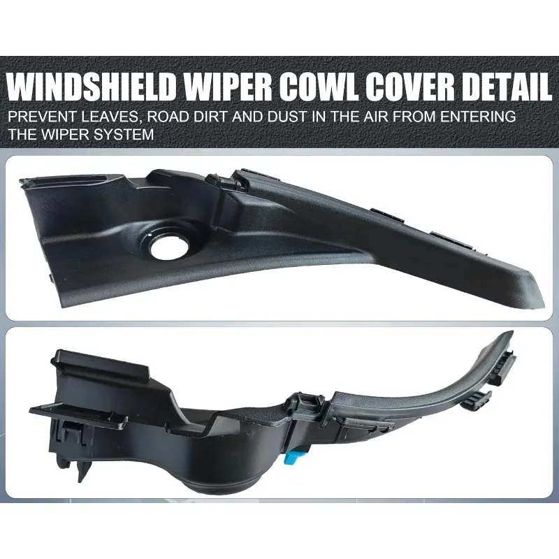 2PCS Windshield Wiper Cowl Cover Extension Trim for Honda Civic 2012-2015 Left & Right Replacement 74210-TR0-A00 74220-TR0-A00