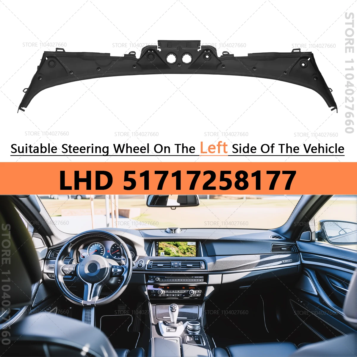 For 2012-2019 F30 F31 BMW 320i 328i 330i 335i 340i 328d 330e M3 M4 Windshield Wiper Cowl Cover LHD 51717258177 RHD 51717258178