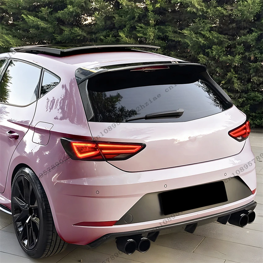 Rear Window Side Spoiler Wing For SEAT LEON MK3 5F FR (Five-door) 2013-2019 Car Roof Trunk Trim Lip Spoiler Wing Car Styling