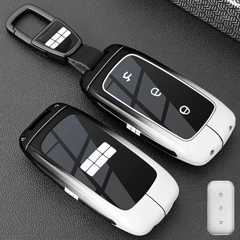 Car Zinc Alloy TPU Leather Key Case Holder Cover For Geely Galaxy EX5 E5 L6 L7 EMI NO.1 Proton e.MAS 7 5 E8 Starry 8 Accessories