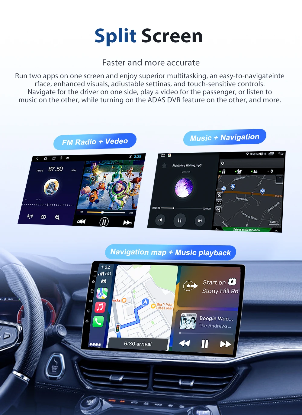 Car Radio For Peugeot Boxer/Fiat Ducato/Citroen Jumper 2006-2023 Stereo Android Auto Multimedia Player GPS Carplay 4G Wifi Video