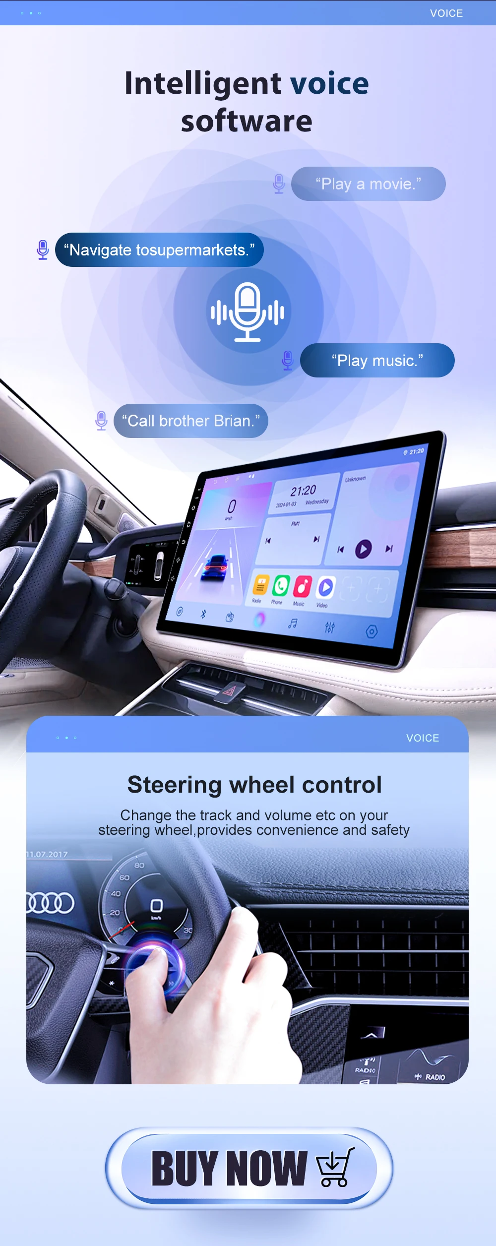 Car Radio For Peugeot Boxer/Fiat Ducato/Citroen Jumper 2006-2023 Stereo Android Auto Multimedia Player GPS Carplay 4G Wifi Video