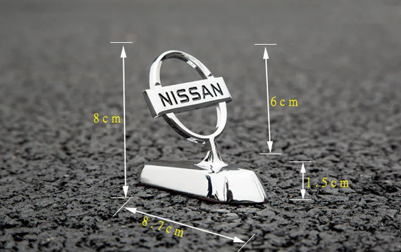 Metal Car Bonnet Sticker for Nissan Logo Altima Almera Titan Teana Leaf Qashqai Juke Note Narava Frontier Auto Hood Cover Emblem