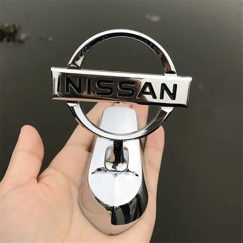 Metal Car Bonnet Sticker for Nissan Logo Altima Almera Titan Teana Leaf Qashqai Juke Note Narava Frontier Auto Hood Cover Emblem