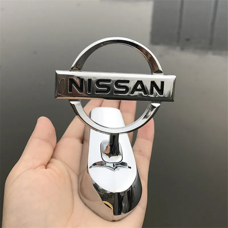 Metal Car Bonnet Sticker for Nissan Logo Altima Almera Titan Teana Leaf Qashqai Juke Note Narava Frontier Auto Hood Cover Emblem