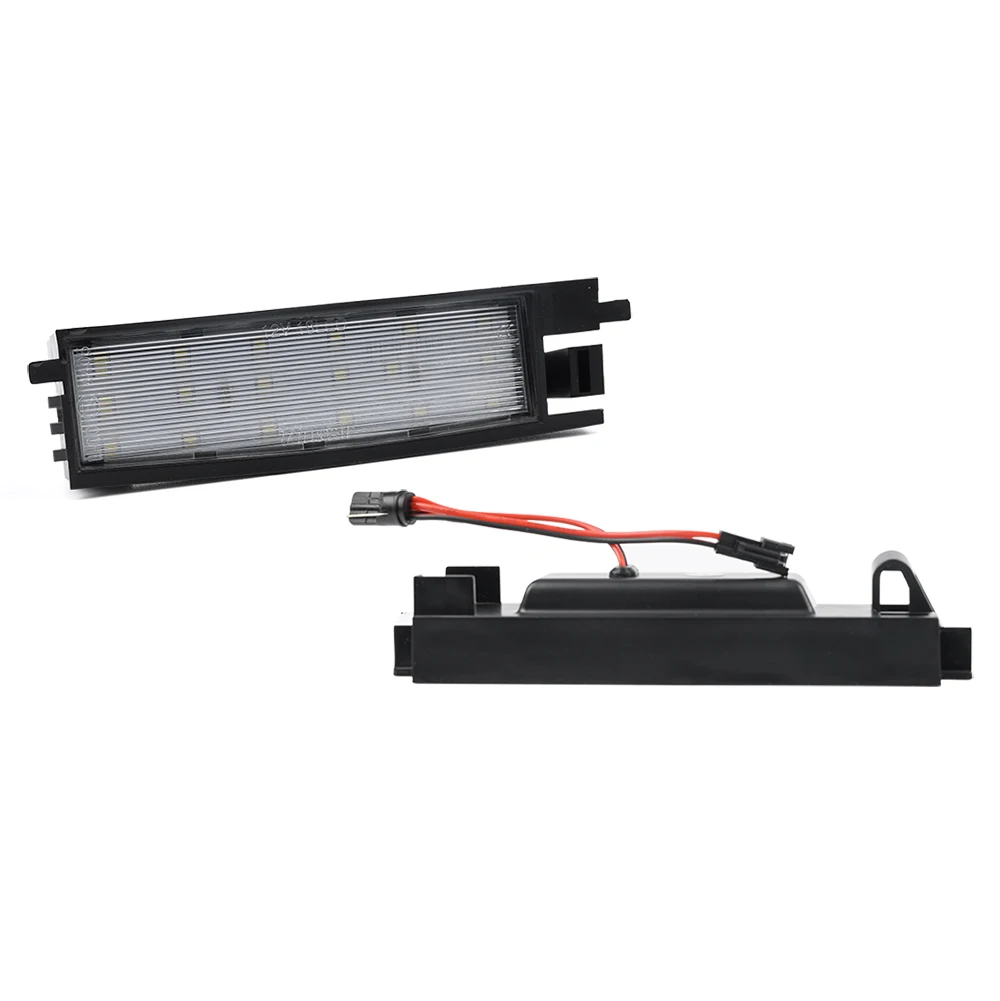2x Replace OEM# B000977880 LED Rear Number License Plate Lights For Citroen C1 MK2 Peugeot 108 2014-2022 Canbus Parking Tag Lamp