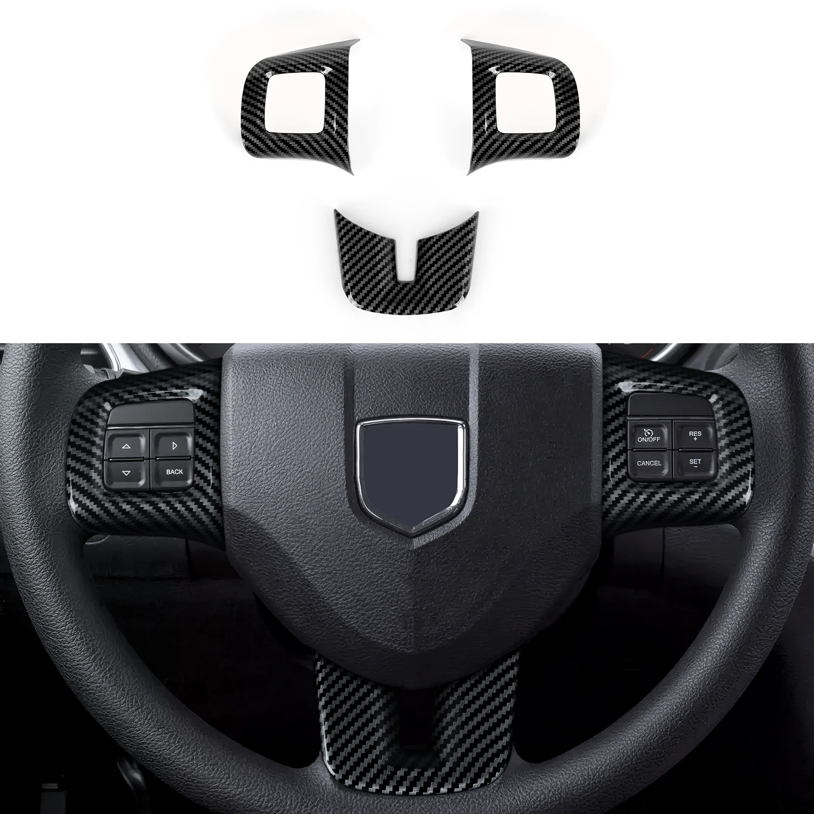 Car Steering Wheel Panel ABS Trim For Dodge Charger Challenger Avenger Dart Durango Journey For Fiat Freemont For Grand Caravan