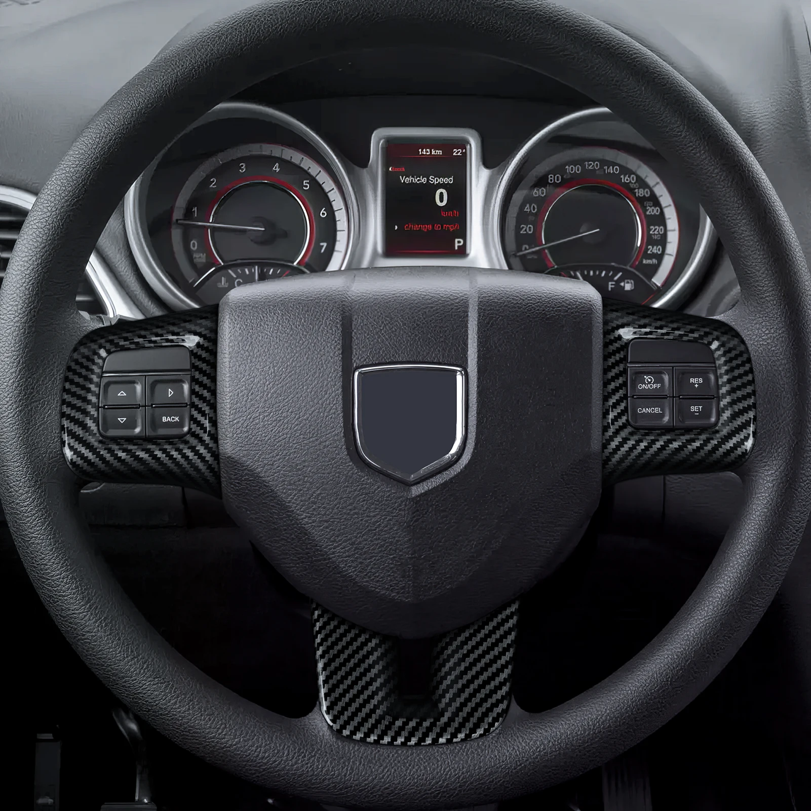Car Steering Wheel Panel ABS Trim For Dodge Charger Challenger Avenger Dart Durango Journey For Fiat Freemont For Grand Caravan