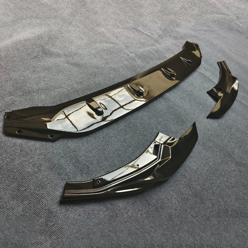 Maxton Style Car Front Bumper Lip Splitter Spoiler Diffuser For Audi S3 8Y/A3 S-Line 8Y 2020-2024 Body Kits Tuning Gloss Black