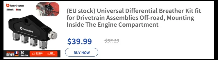 BEVINSEE Universal Differential Breather Kit for Toyota Tacoma/4Runner/Tundra/FJ Cruiser Off-road, Universal Car Accessories