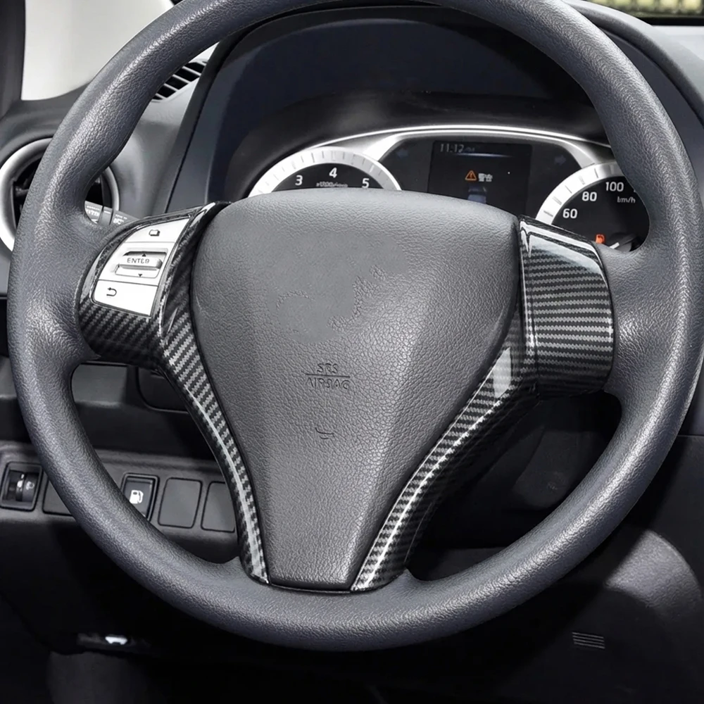 For Nissan Navara NP300 2015-2025 Qashqai J11 X-Trail T32 Teana Altima 2013-2018 Steering Wheel Panel Cover Trim Sticker
