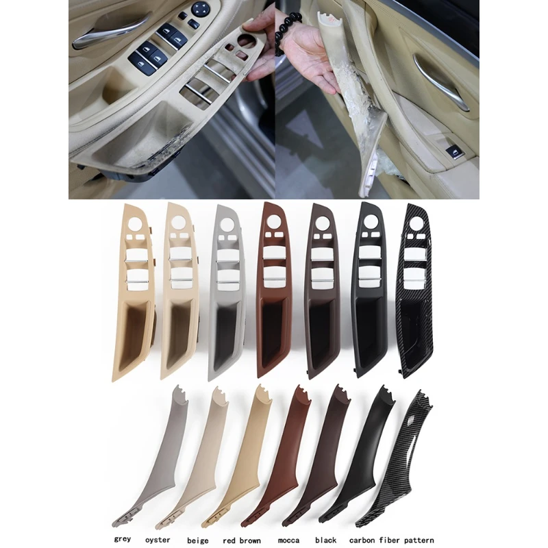 F10 F11 Interior Front Door Armrest Panel Trim Pull Handle Set Replacement For BMW 5 Series F10 F11 520i 523i 525i 528i 535i