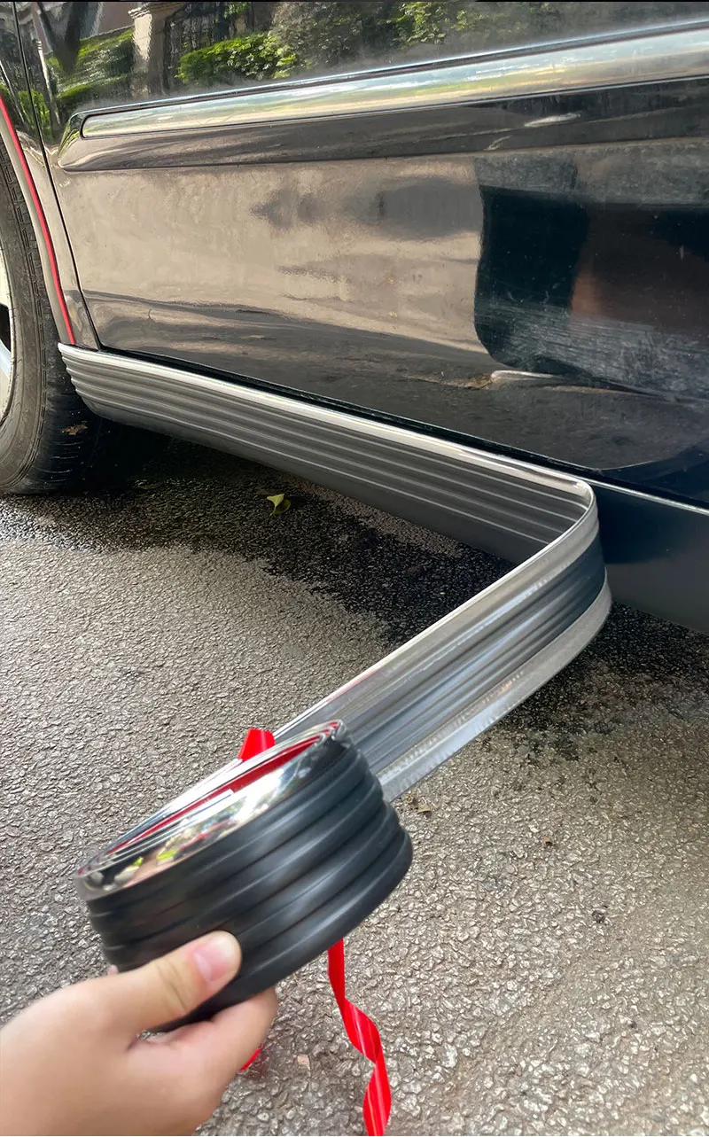 Carside Skirt Bumper Thickened Universal Decorative Strip Body Modification Anti-Scratch Shield Skirt Protective Strip Accessori