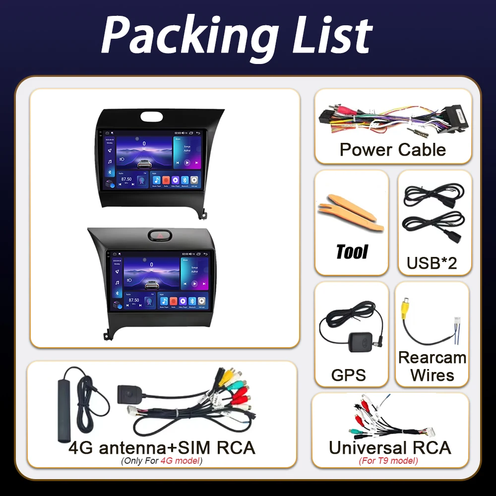 Carplay Android 16 For KIA Cerato 3 Forte K3 2013 2014 2015-2017 LHD RHD Car Radio Player Android Auto Multimedia GPS Navigation