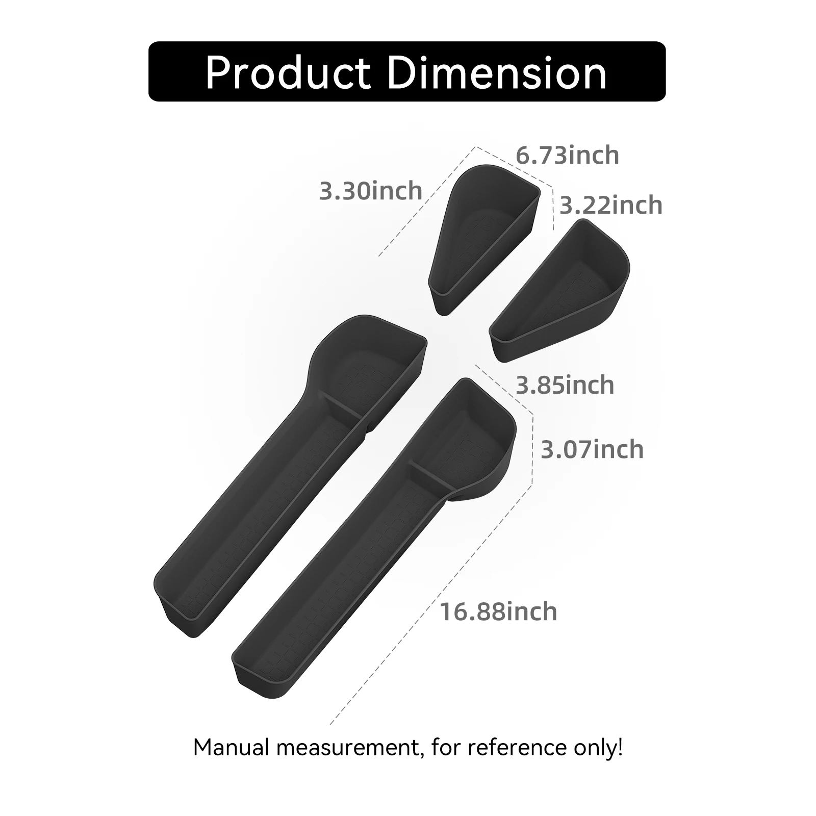Smabee for Toyota RAV4 2026 Door Side Storage Box TPE Front Rear Door Handle Organizer Tidying Car Interior Accessories 4PCS