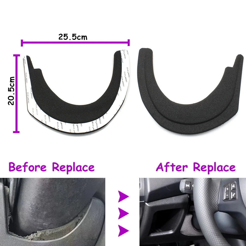 E81 E82 E87 E88 2004-2013 Car Interior Front Dashboard Steering Wheel Lower Cover Sponge Backplate Replacement For BMW 1 Series
