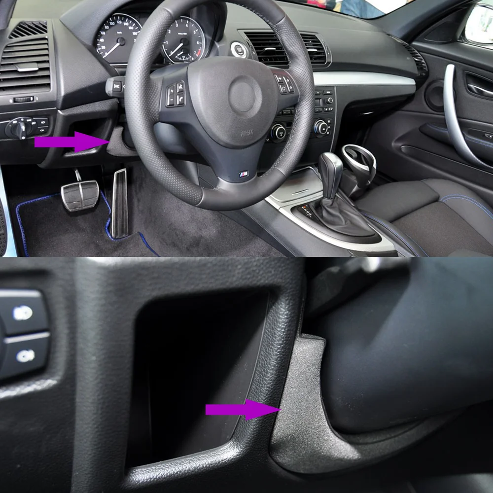 E81 E82 E87 E88 2004-2013 Car Interior Front Dashboard Steering Wheel Lower Cover Sponge Backplate Replacement For BMW 1 Series