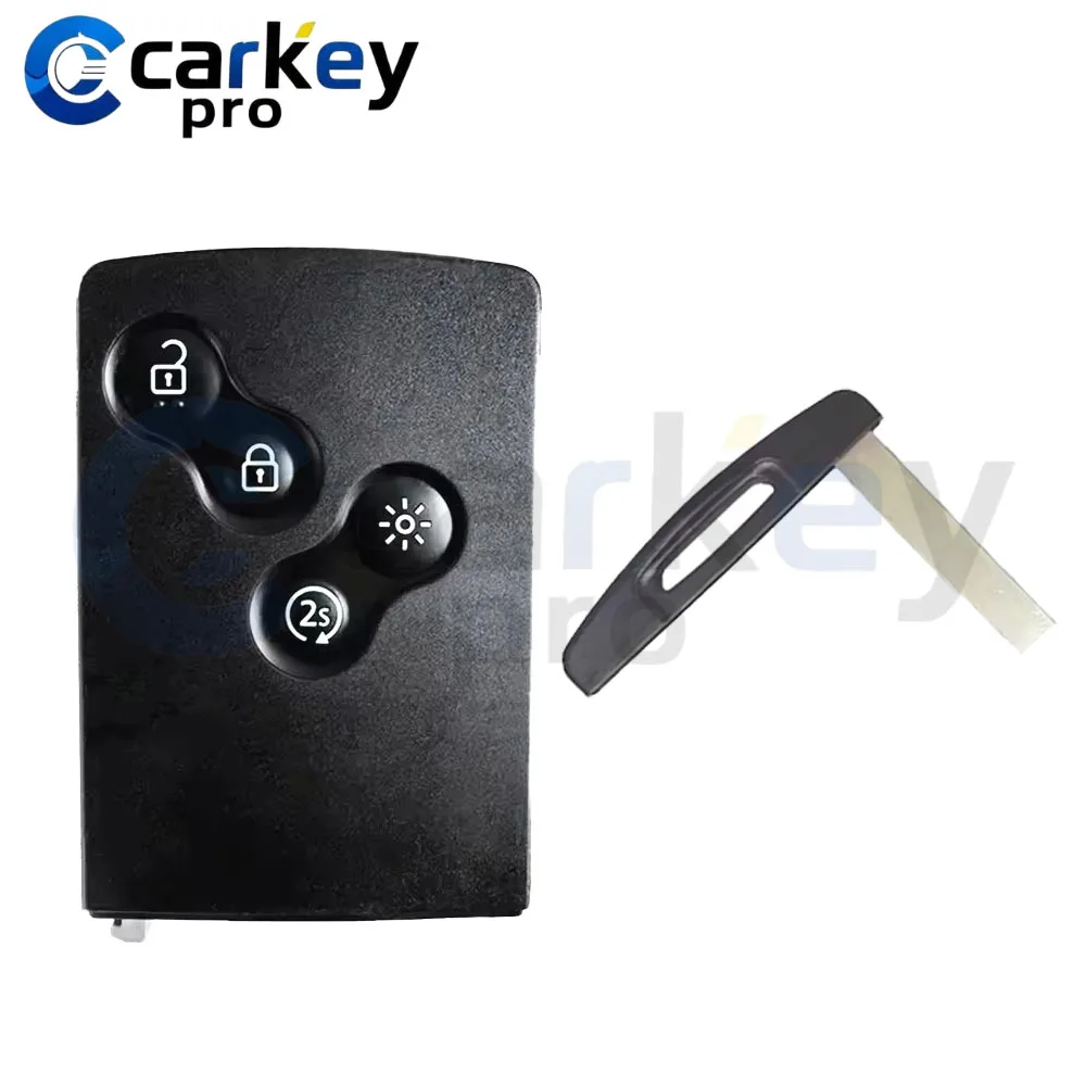Carkeypro 433 MHz FSK 4A Chip 4 Buttons Remote Card Smart Car Key Keyless Entry Autostart For Renault Captur Clio IV 2016-2020