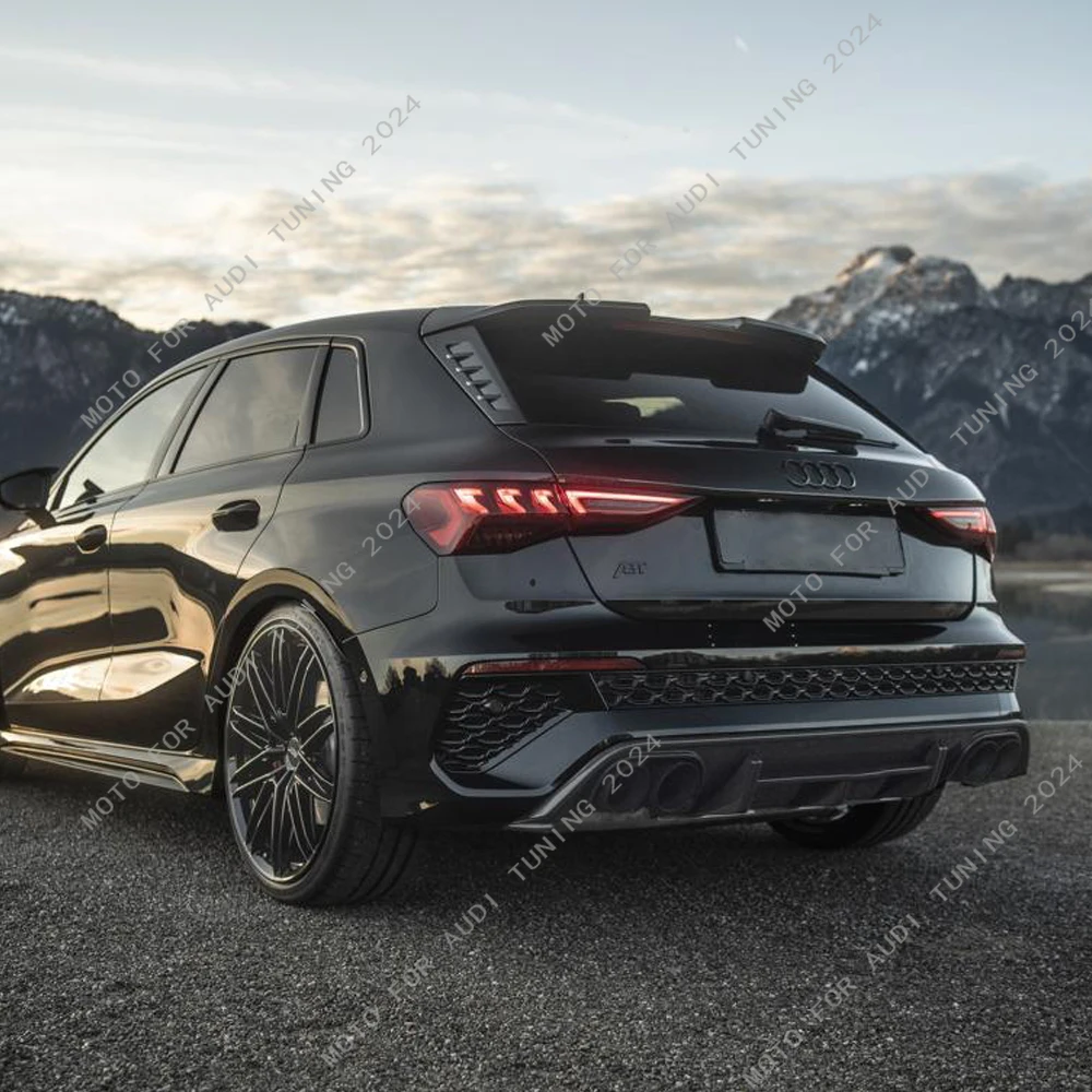 RS3 Style Rear Side Spoiler Wings For Audi A3 8Y S3 RS3 Sportback TFSI TDI S-line 2020-2026 Rear Window Canard Splitter Bodykits
