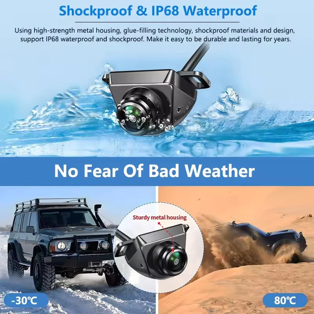 Car Rear View Camera CVBS AHD 1080P Full HD Reversing Rear Camera 170° Wide Angle Night Vision Fisheye Len Car Reversing Camera