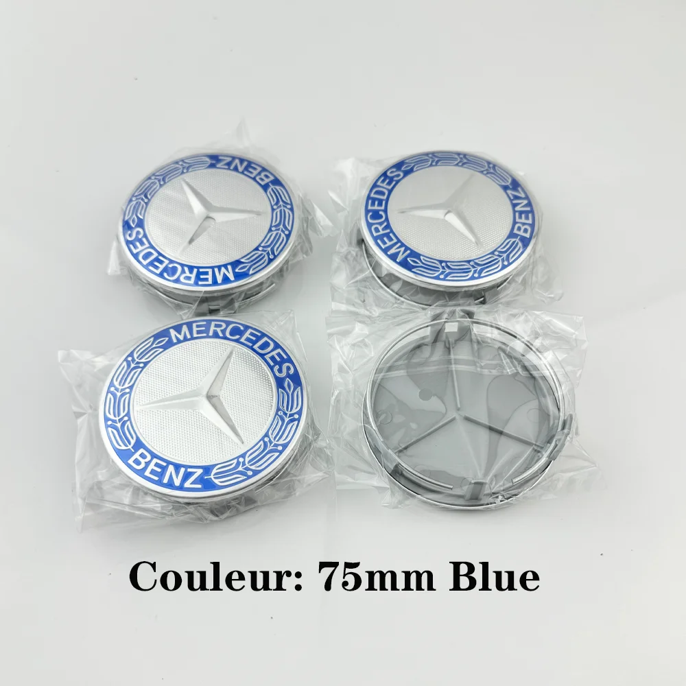 Emblem Logo Car Wheel Center Cap 4Pcs75mm Hub Cover Badge For Mercedes Benz AMG W211 W203 W204 W210 W124 AMG W202 Accessorie