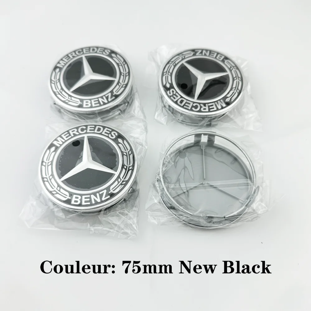 Emblem Logo Car Wheel Center Cap 4Pcs75mm Hub Cover Badge For Mercedes Benz AMG W211 W203 W204 W210 W124 AMG W202 Accessorie